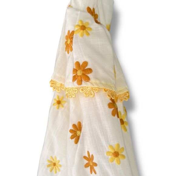 Girls Size 4T White & Yellow Daisy Sundress with Matching Purse - Picture 7 of 12